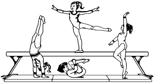 Gymnastics coloring pages