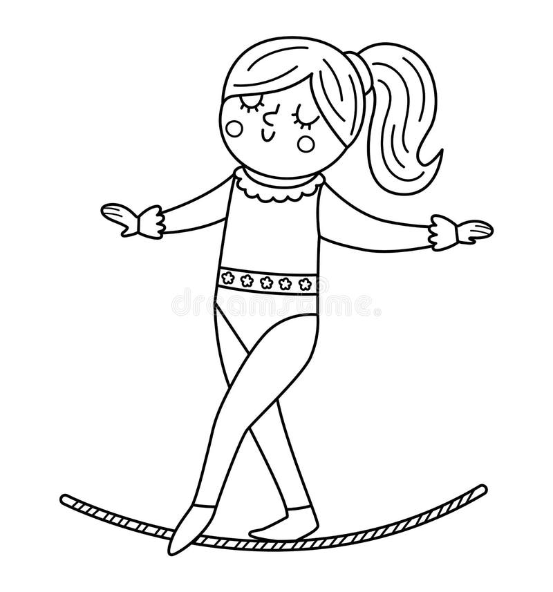 Gymnast coloring stock illustrations â gymnast coloring stock illustrations vectors clipart