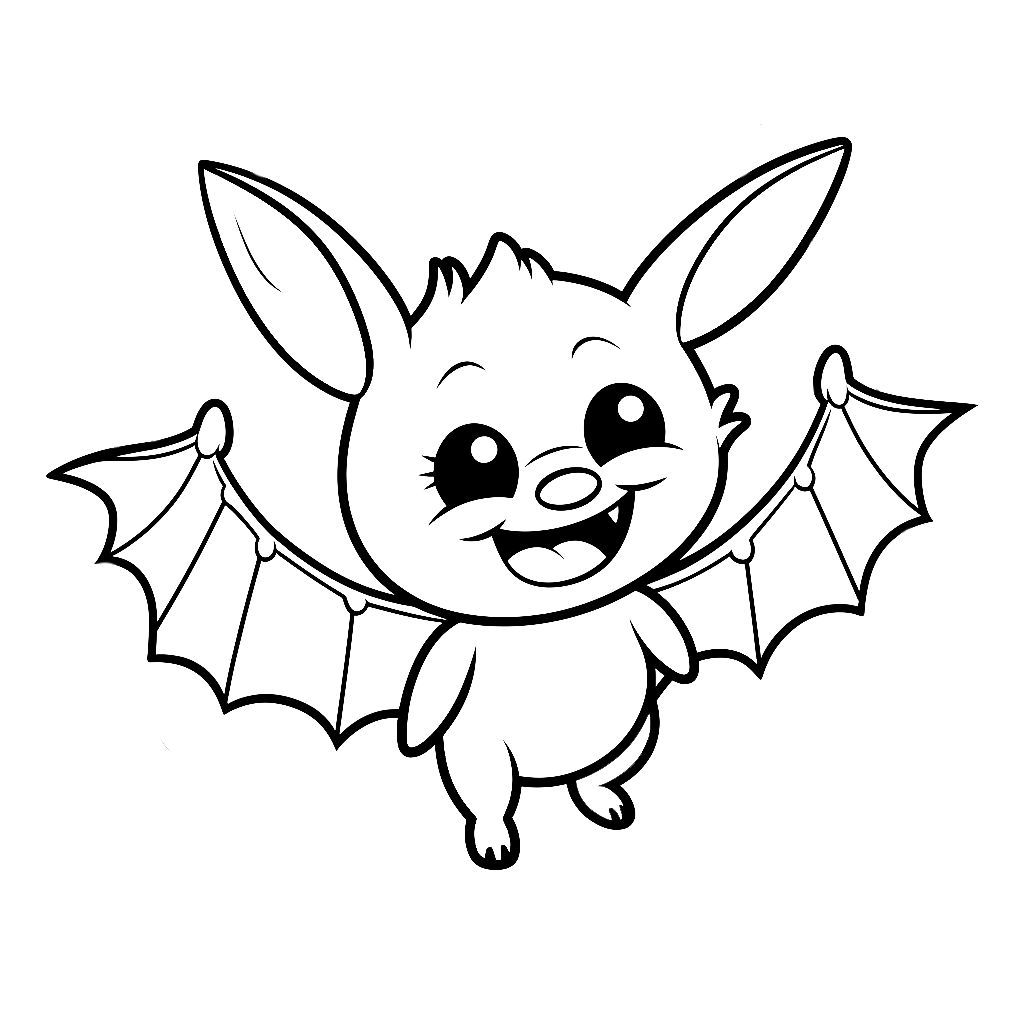 Bat halloween theme coloring page by coloringcorner on