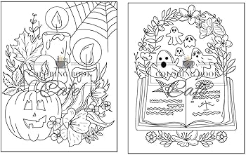 Happy halloween coloring book an by cafe coloring book