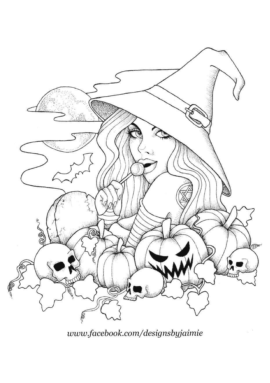 Witch and pumpkins witch coloring pages halloween coloring pages coloring books