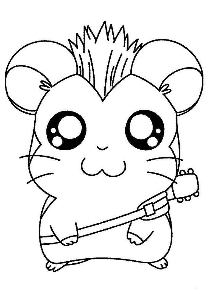 Cute hamster coloring pages pdf printable