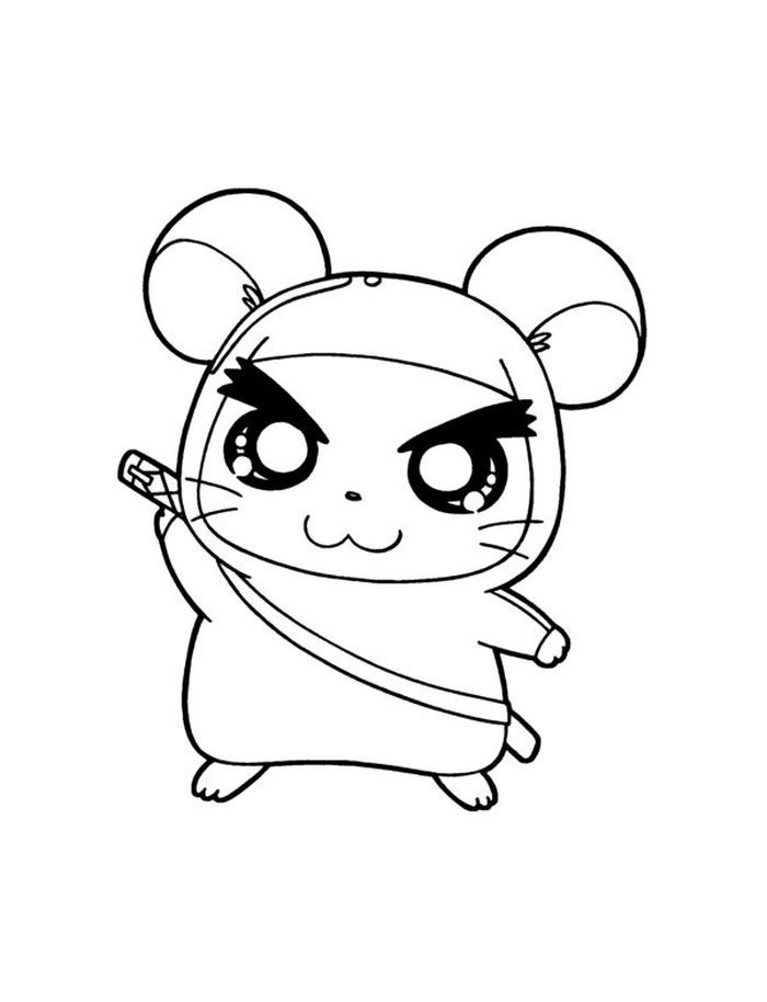 Cute hamster coloring pages pdf printable