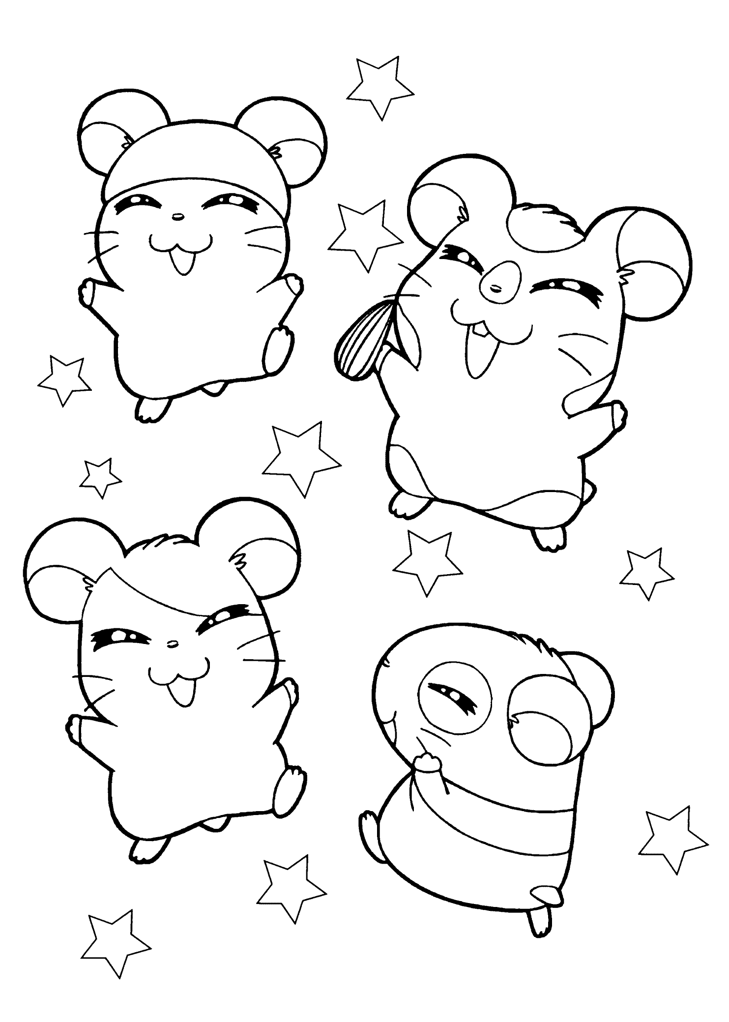 Hamster coloring pages