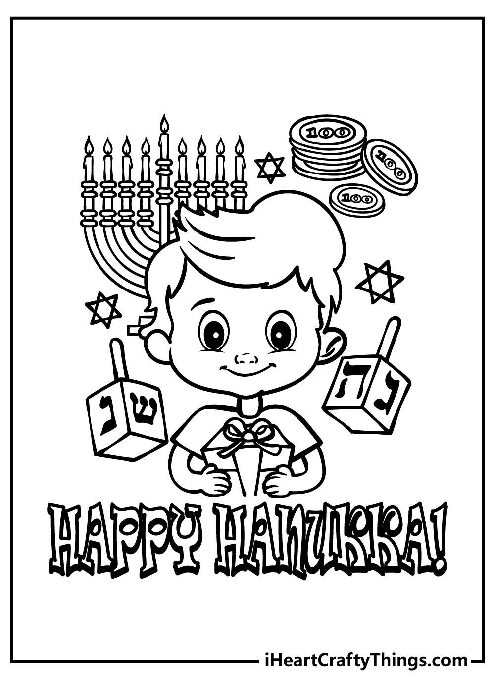 Hanukkah coloring pages free printables