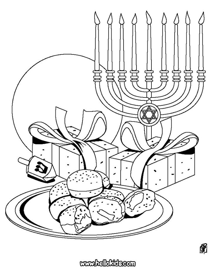 Hanukkah coloring pages