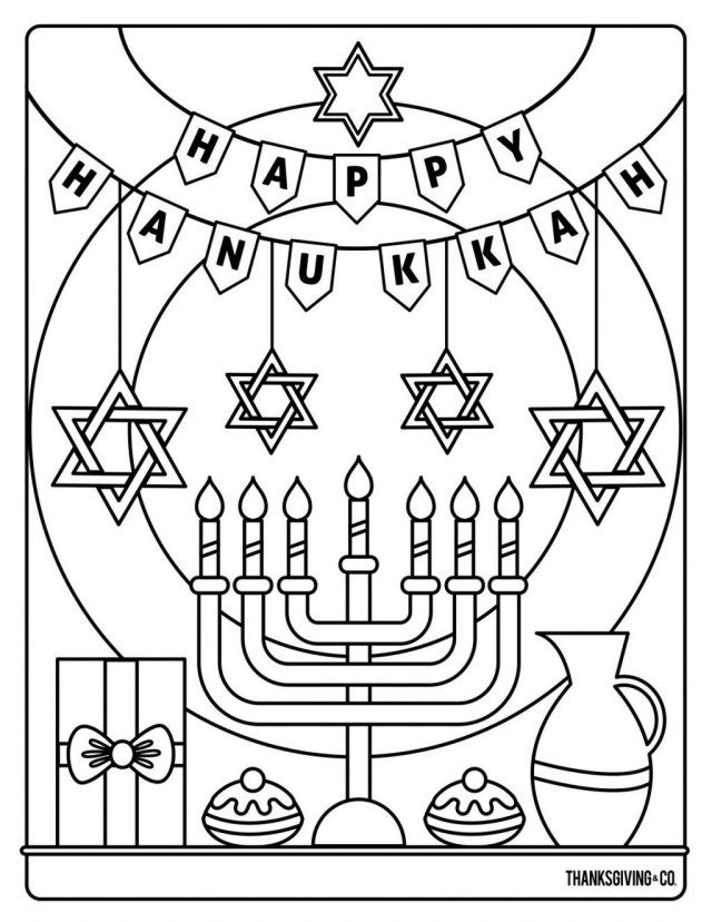 Inspired image of hanukkah coloring pages