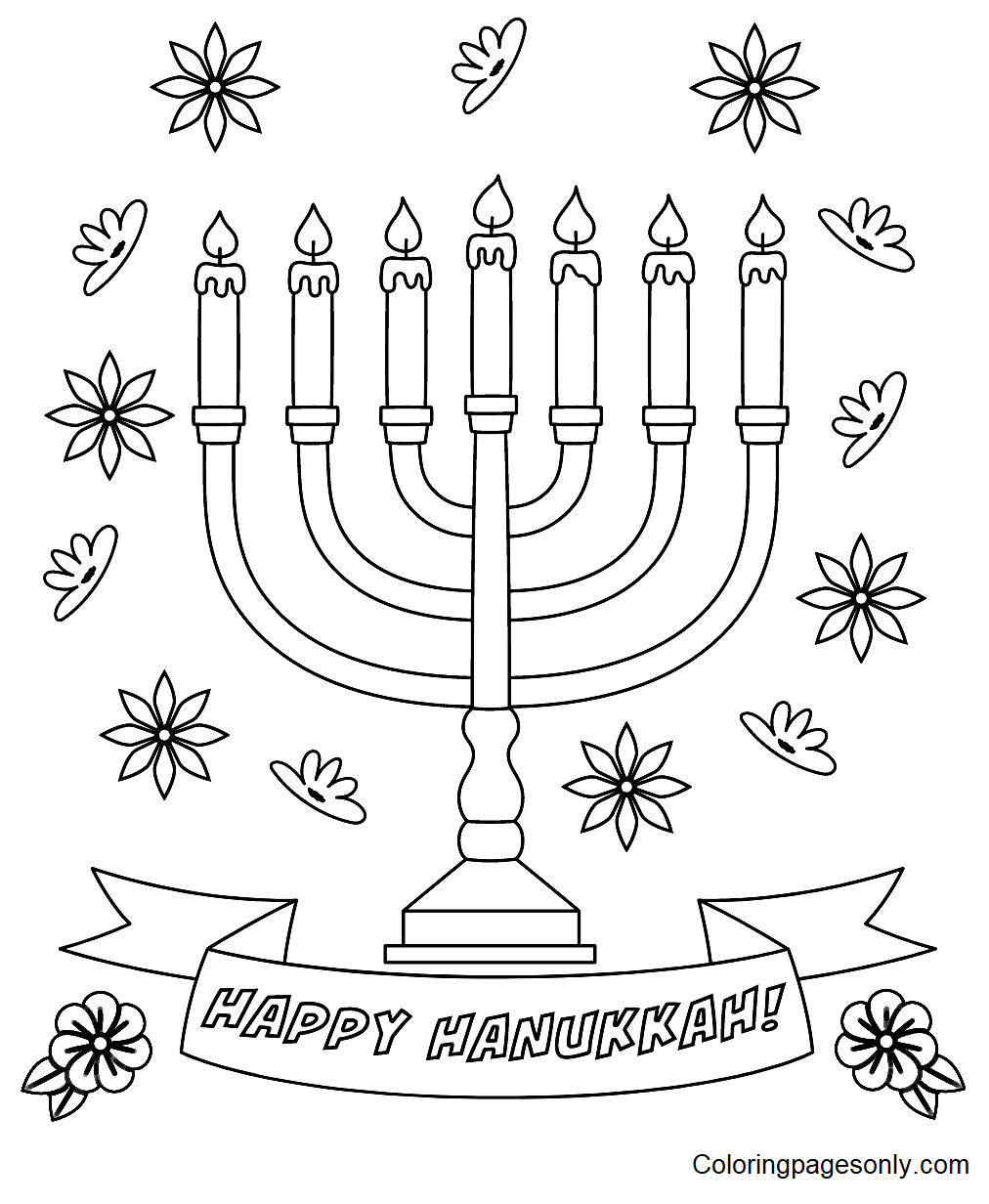 Hanukkah coloring pages printable for free download