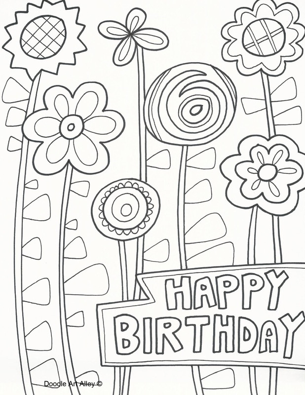 Birthday coloring pages