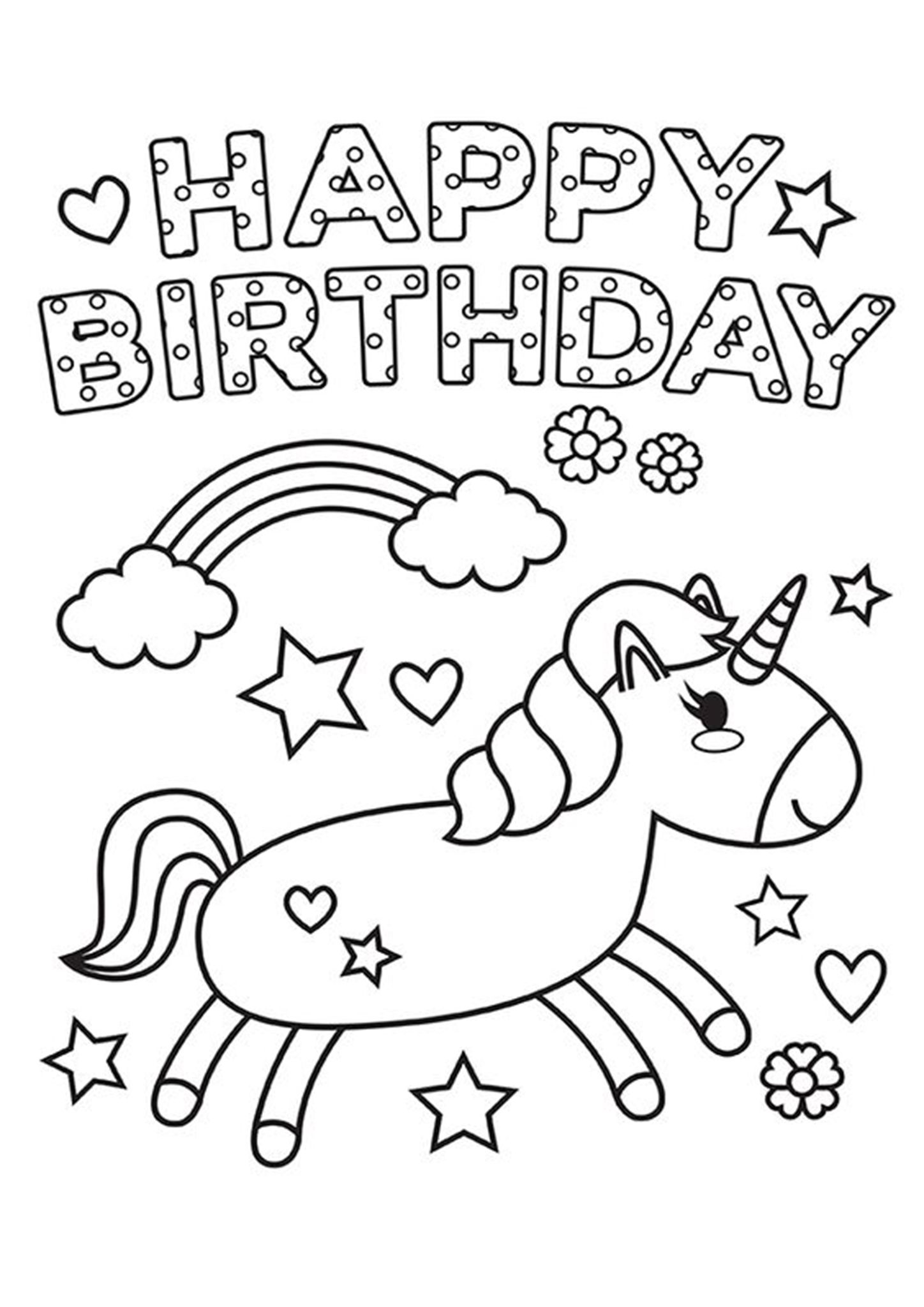 Free easy to print happy birthday coloring pages happy birthday coloring pages coloring birthday cards happy birthday cards printable