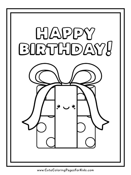 Free printable birthday coloring pages