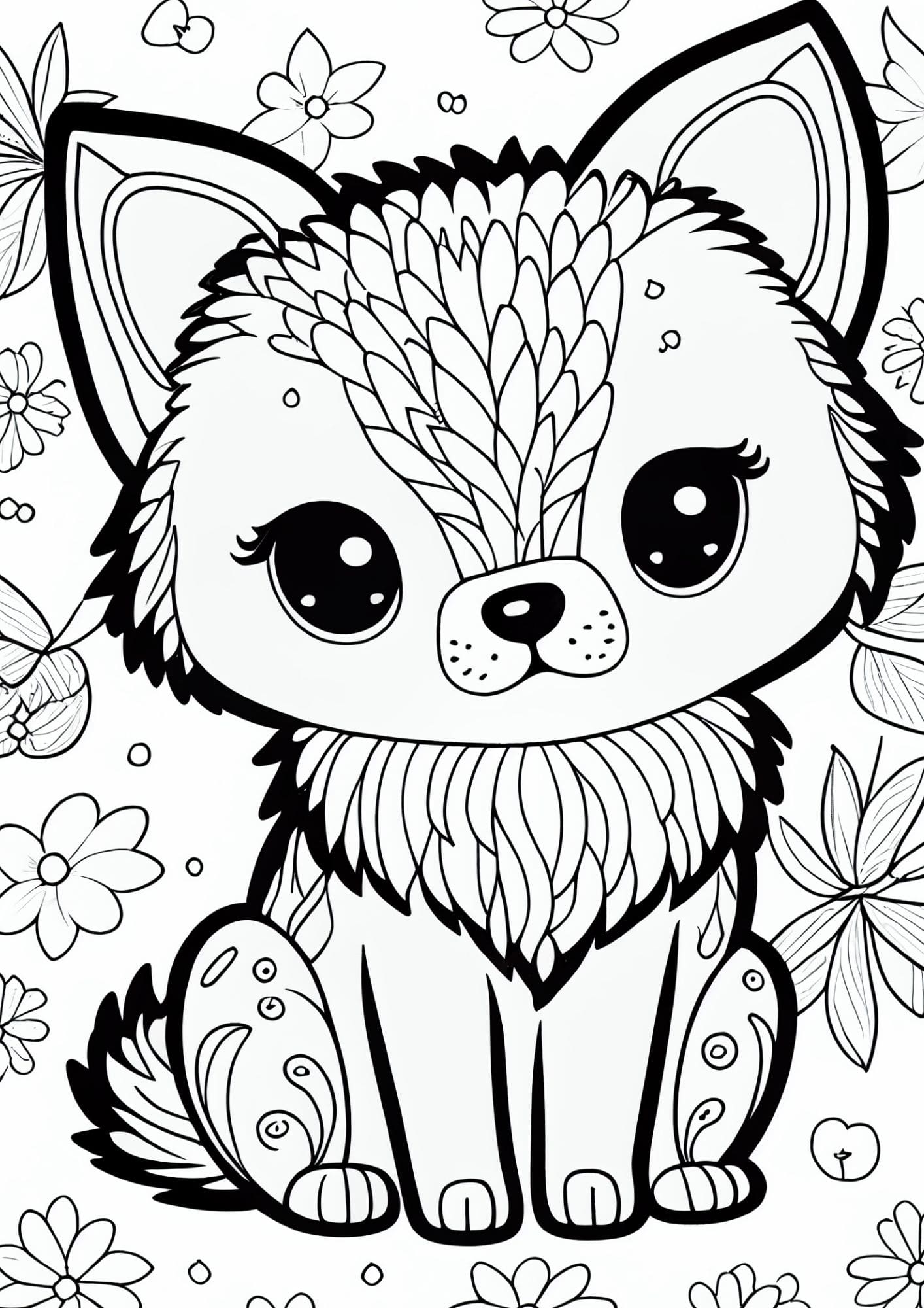 Wild animal coloring pages for toddlers