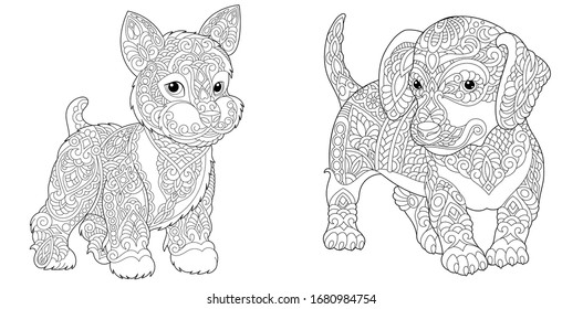 Dog coloring page royalty