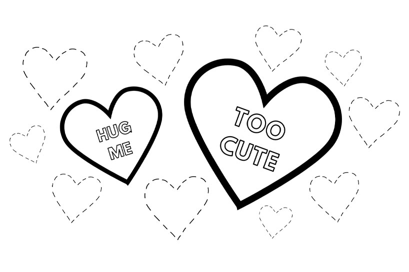 Heart coloring pages free printable heart coloring sheet