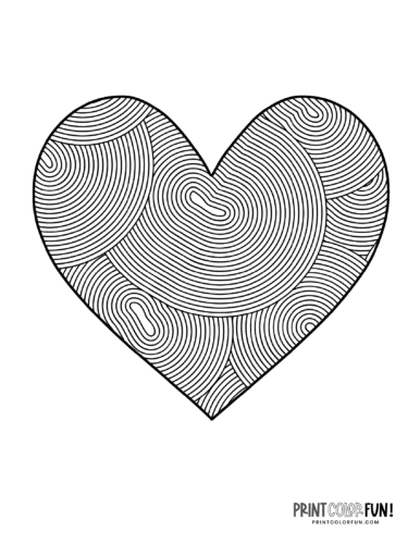 Printable heart coloring pages a huge collection of hearts for coloring crafting learning at