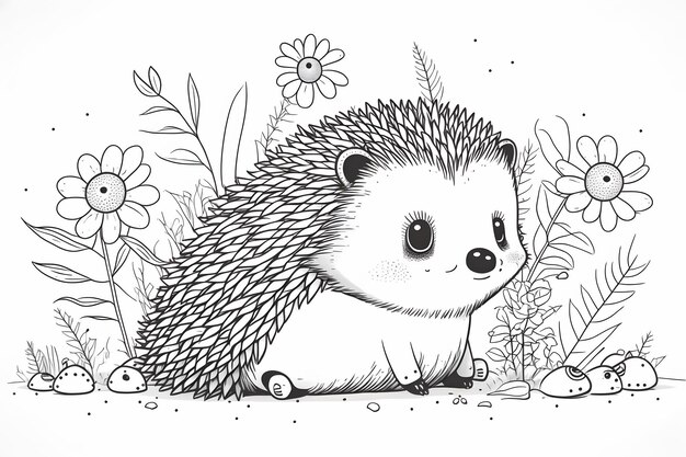 Hedgehog coloring images