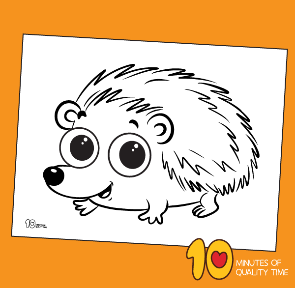 Cute hedgehog coloring page â minutes of quality time