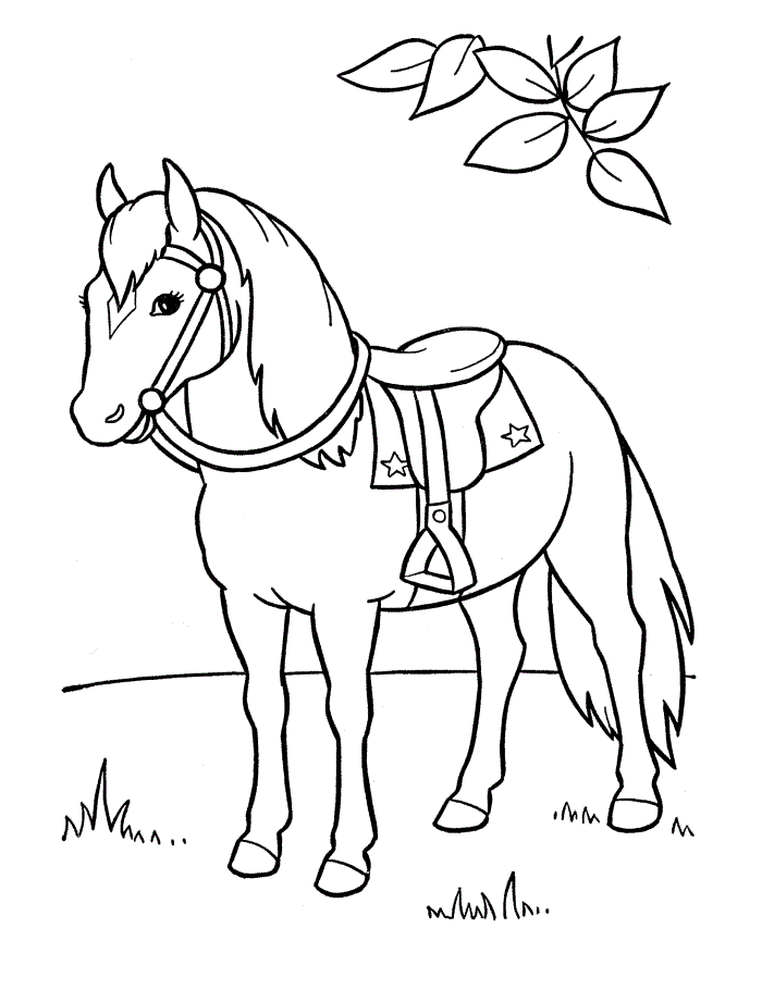 Free printable horse coloring pages for kids