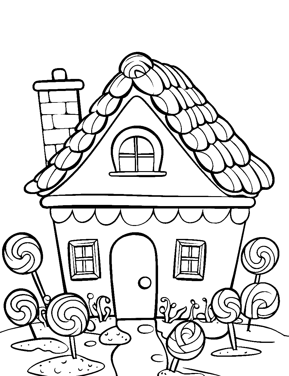 Free house coloring pages for kids printable sheets