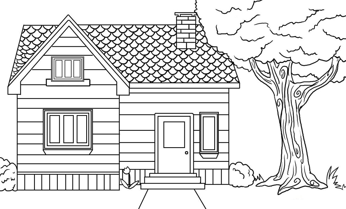 Free printable house coloring pages for kids