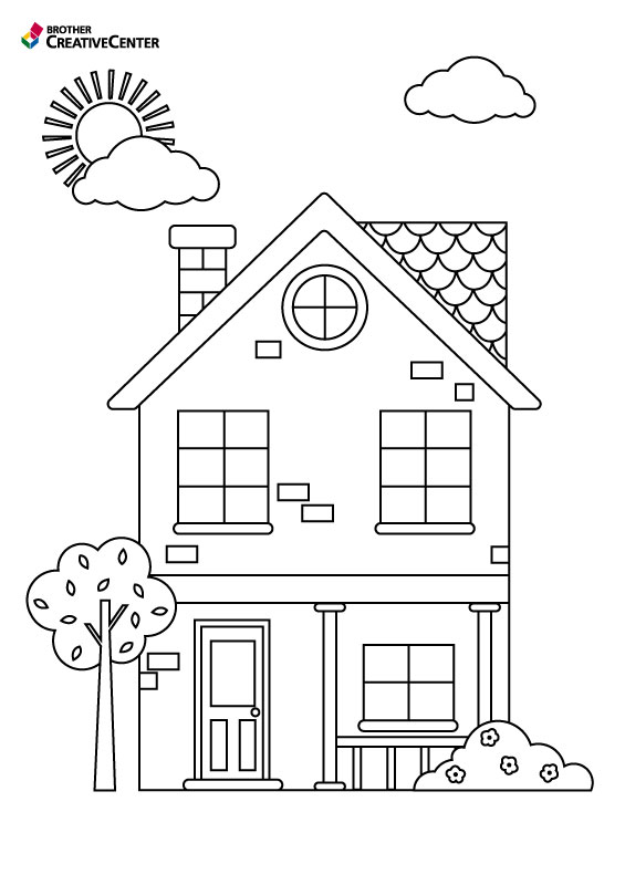 Free printable cute house creative center