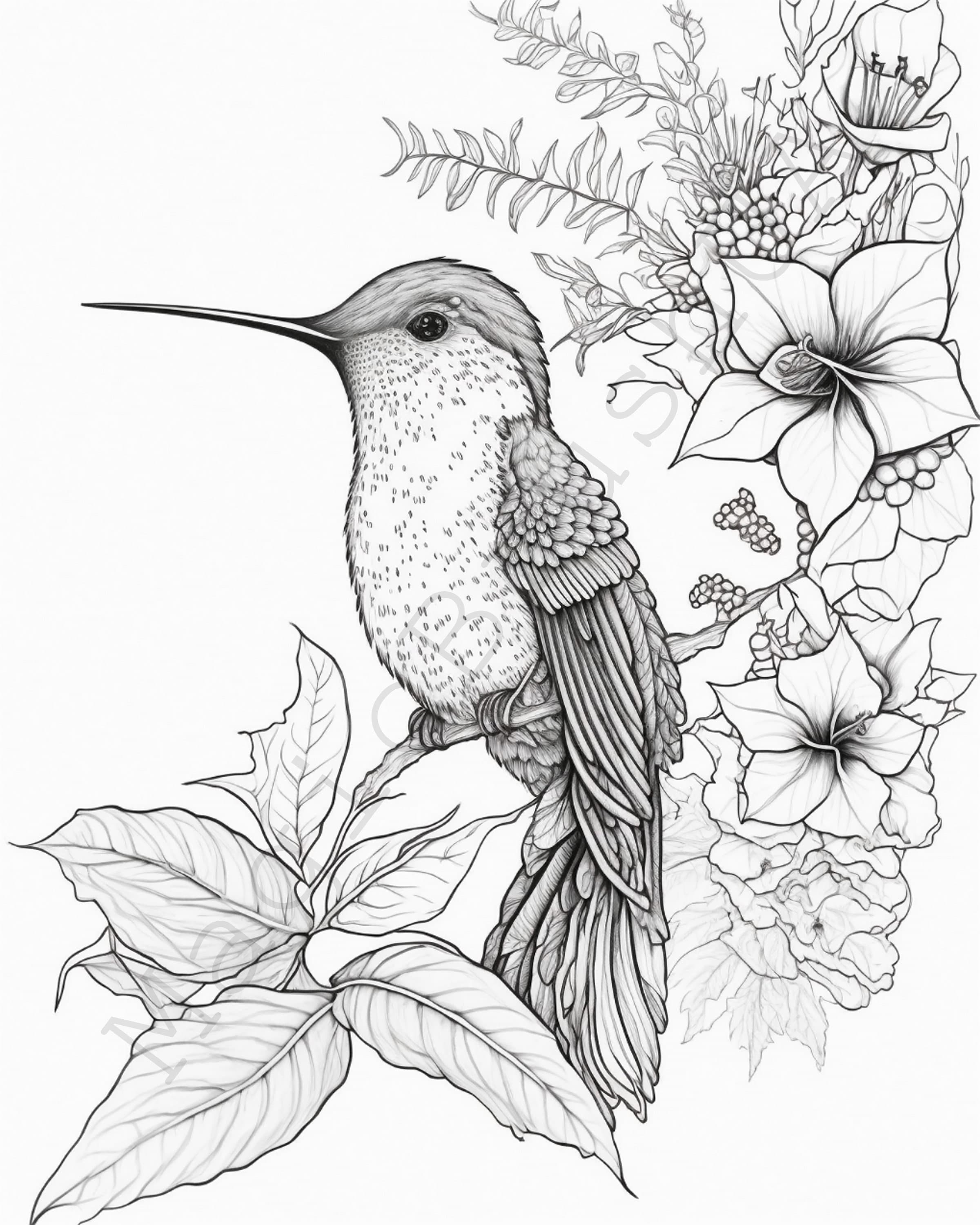Hummingbird coloring