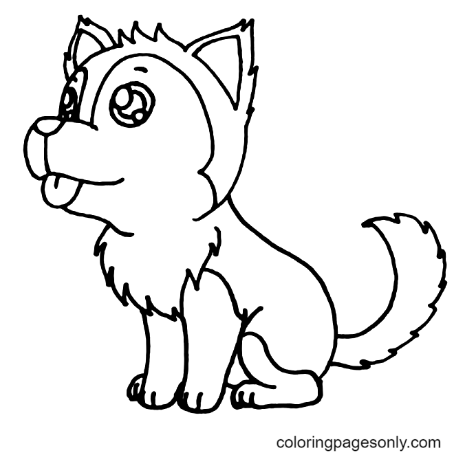 Husky coloring pages printable for free download