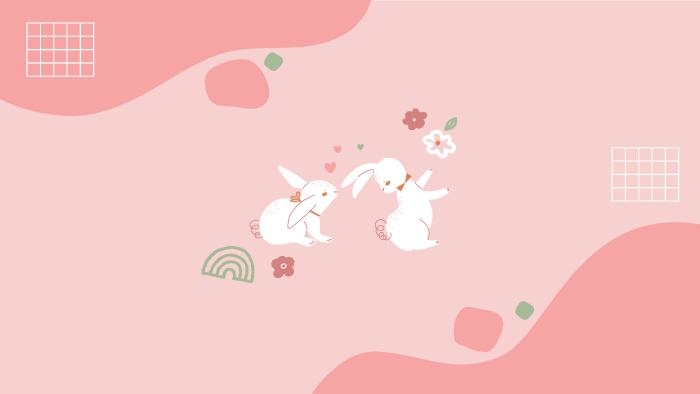 Free cute concept illustration spring desktop wallpaper