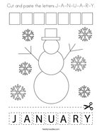 January coloring pages