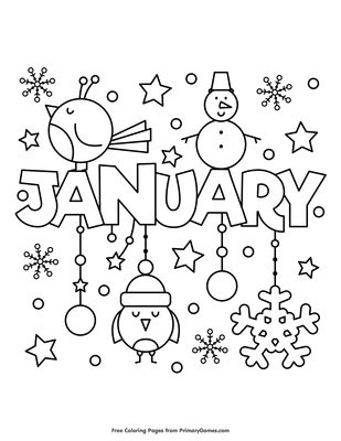 January coloring page â free printable pdf from