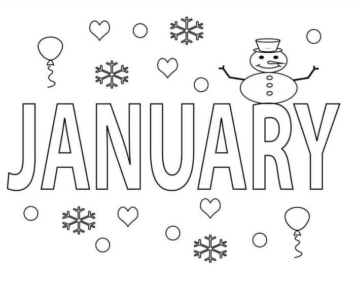 January coloring pages printable pdf