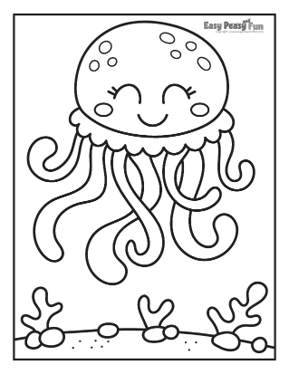 Jellyfish coloring pages