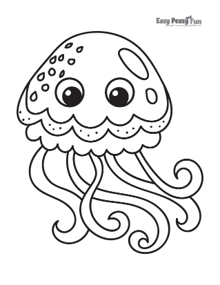 Jellyfish coloring pages