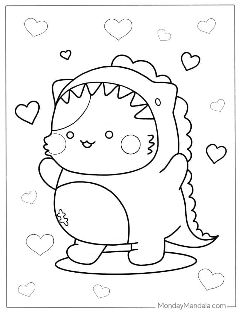 Kawaii coloring pages free pdf printables