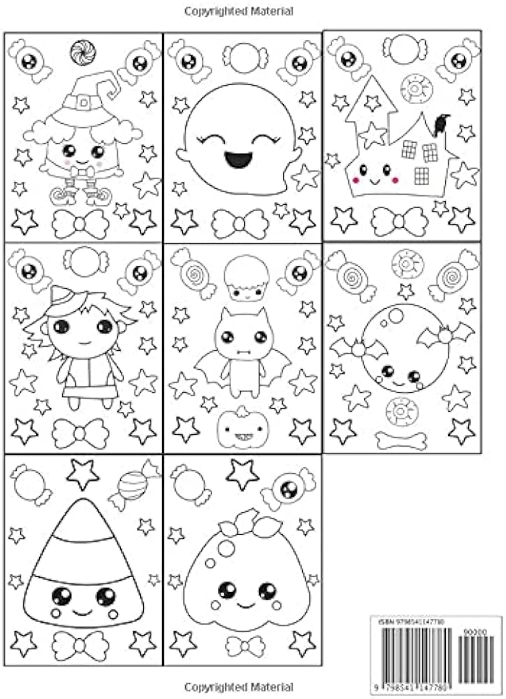 Kawaii halloween cute and spooky kawaii themed halloween coloring pages for kids kiddo press jane books