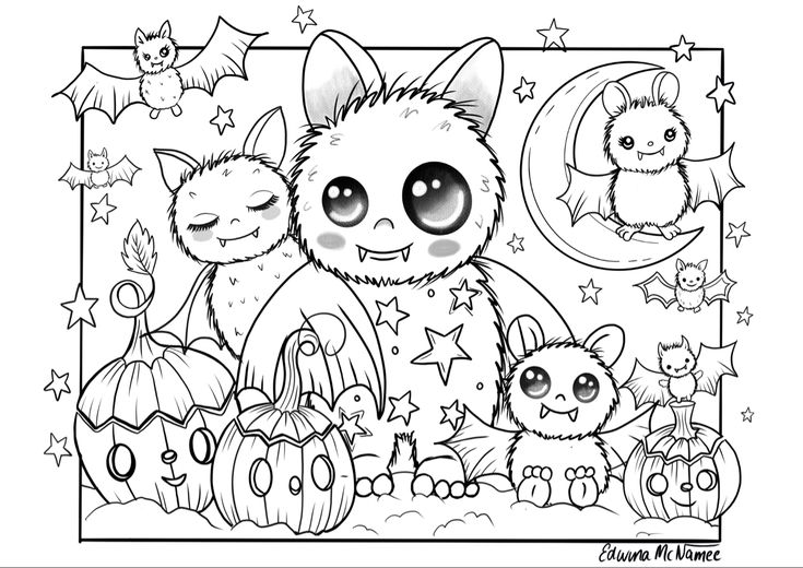 Free coloring page edwina mcnamee halloween coloring pages cute coloring pages halloween coloring book