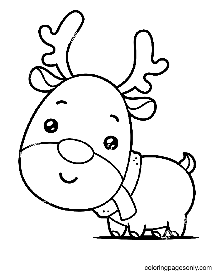 Reindeer coloring pages printable for free download