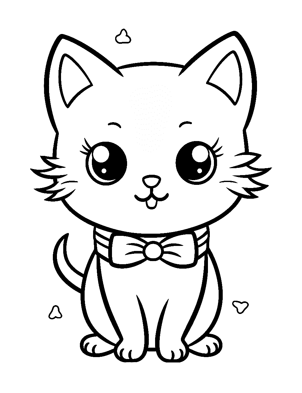 Kitten coloring pages free printable sheets