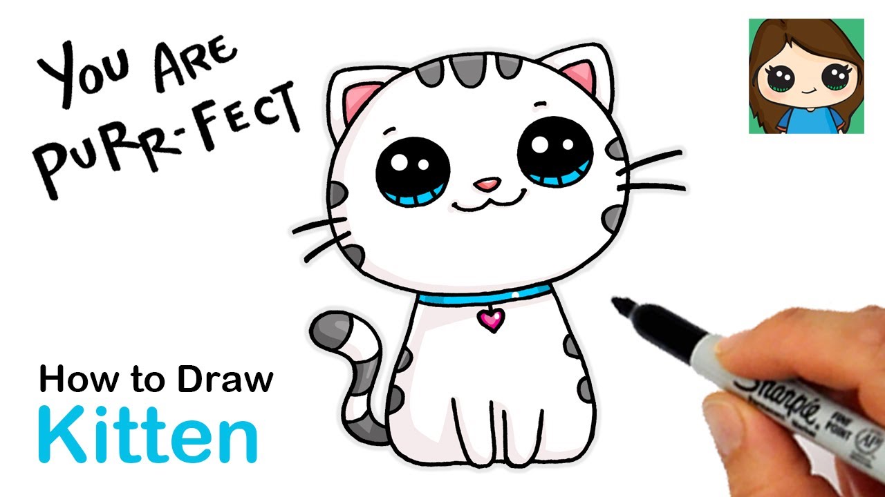 sonia_gamino  Kitten drawing, Cute cat drawing, Cute animal drawings