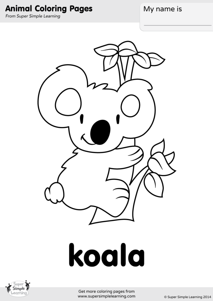 Koala coloring page