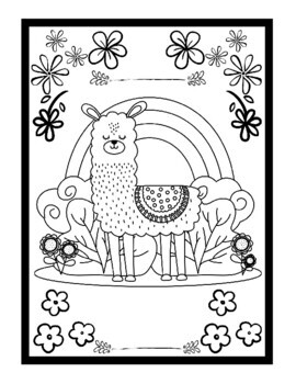 Adorable llama coloring pages for kids funny llama coloring sheets pdf