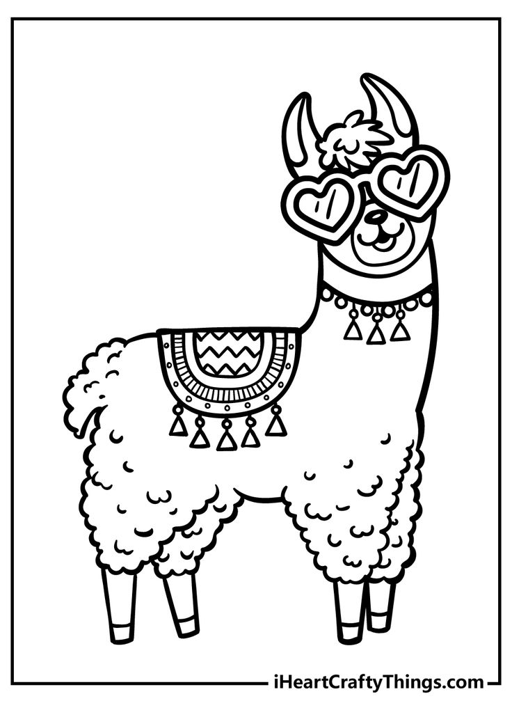 Llama coloring pages cute coloring pages valentine coloring pages coloring pages