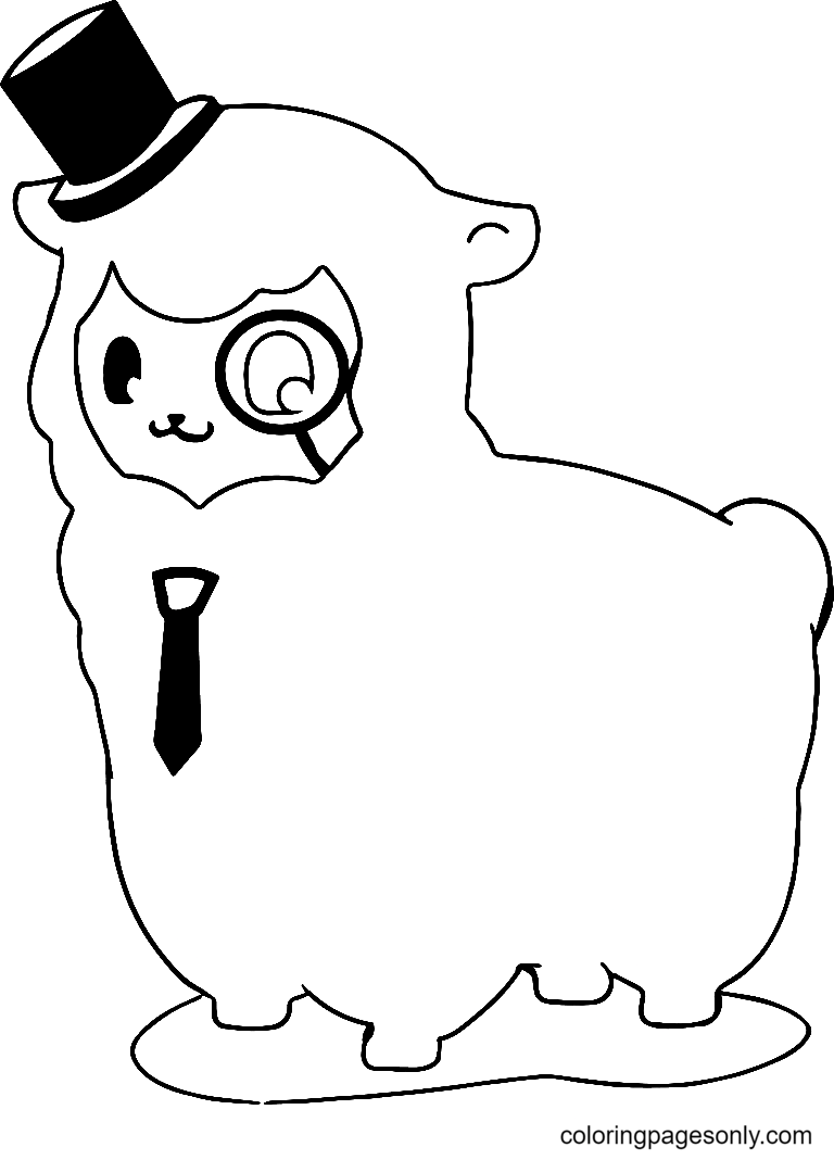 Llama coloring pages printable for free download