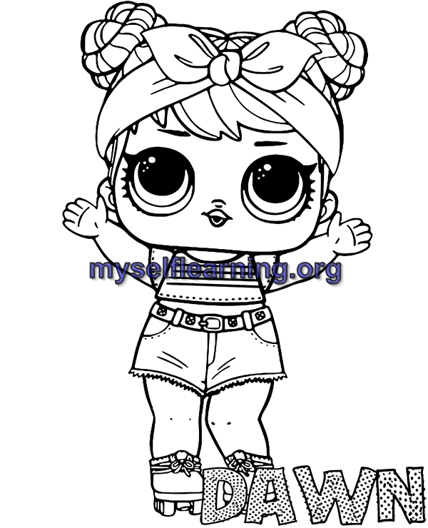 Cute baby dolls coloring sheet instant download