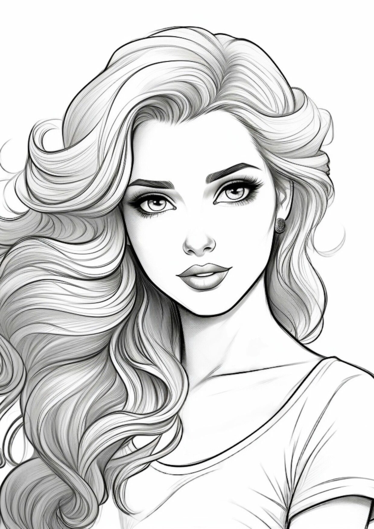 Pin by harrison on my saves coloring book art girl face drawing beauty art drawings