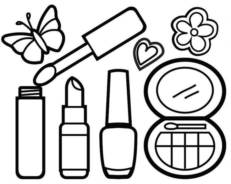 Awesome makeup kit coloring page for your little princess coloring pages coloring pages to print coloring pages for kids