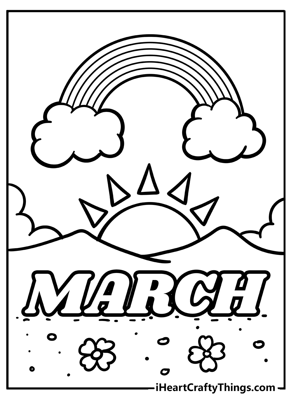 March coloring pages free printables