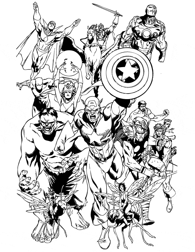 Avengers coloring pages for free