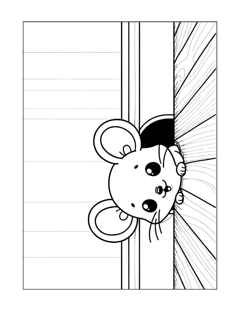 Free mouse coloring pages for kids