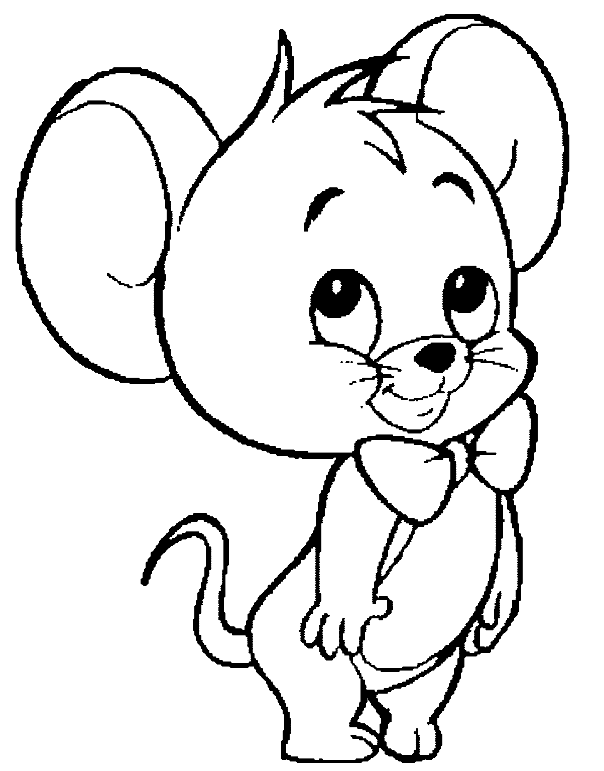 Jerry mouse coloring pages cartoon art drawing easy cartoon drawings cute easy drawings